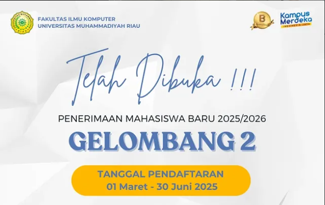 Penerimaan Mahasiswa Baru Gelombang 2 TA. 2025/2026
